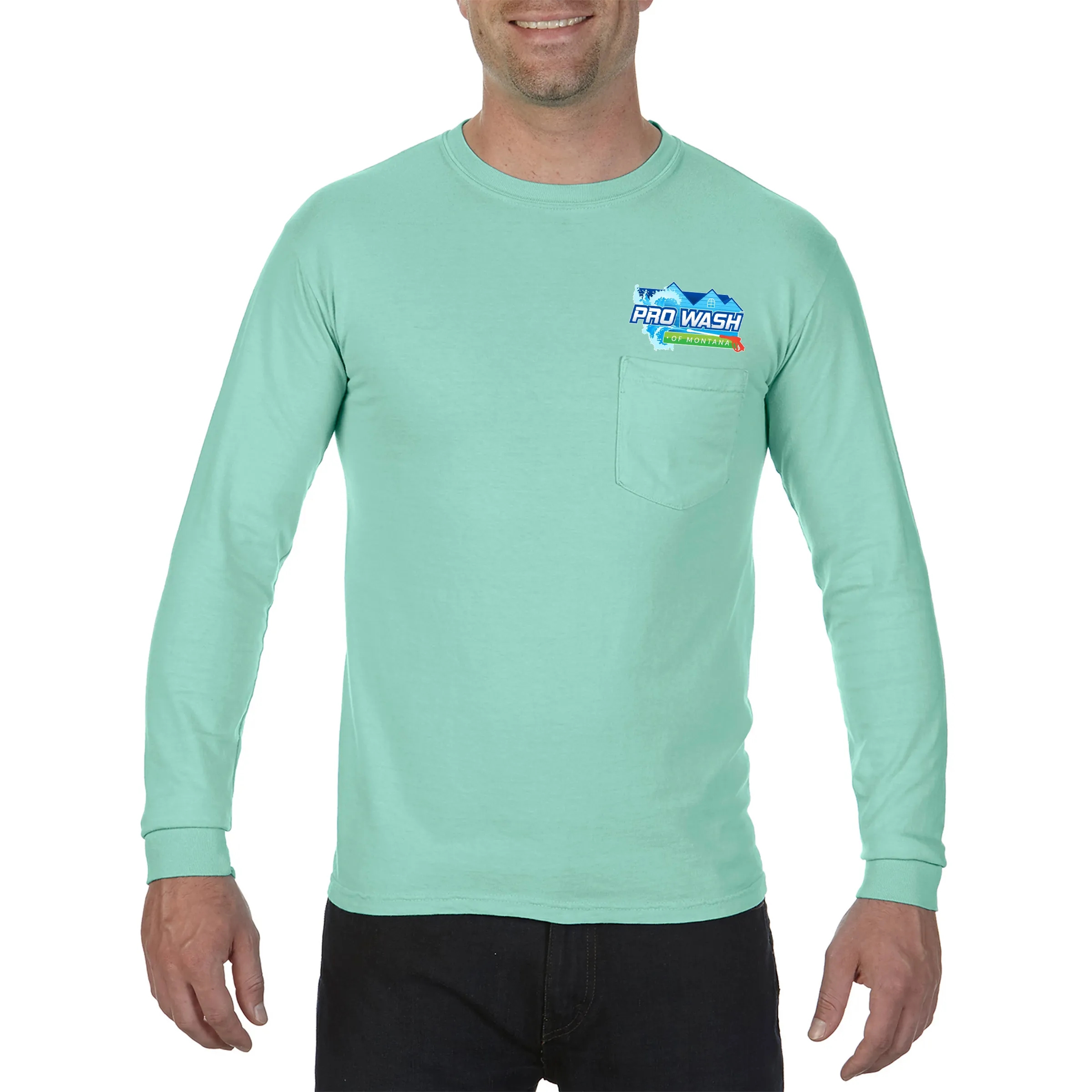 COMFORT COLORS ADULT 6.1 OZ LONG-SLEEVE POCKET T-SHIRT 35