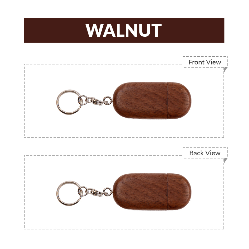 Wooden Racetrack USB Flash Drive with Keyring 1