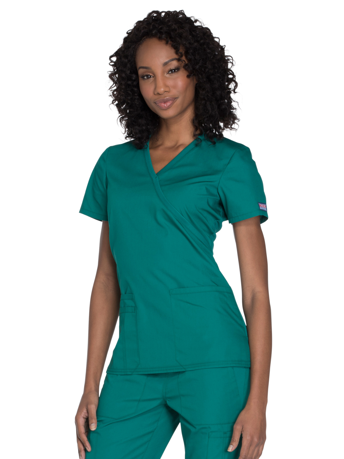 Cherokee - Workwear Originals - Women's 2-Pocket Mock Wrap Top 3