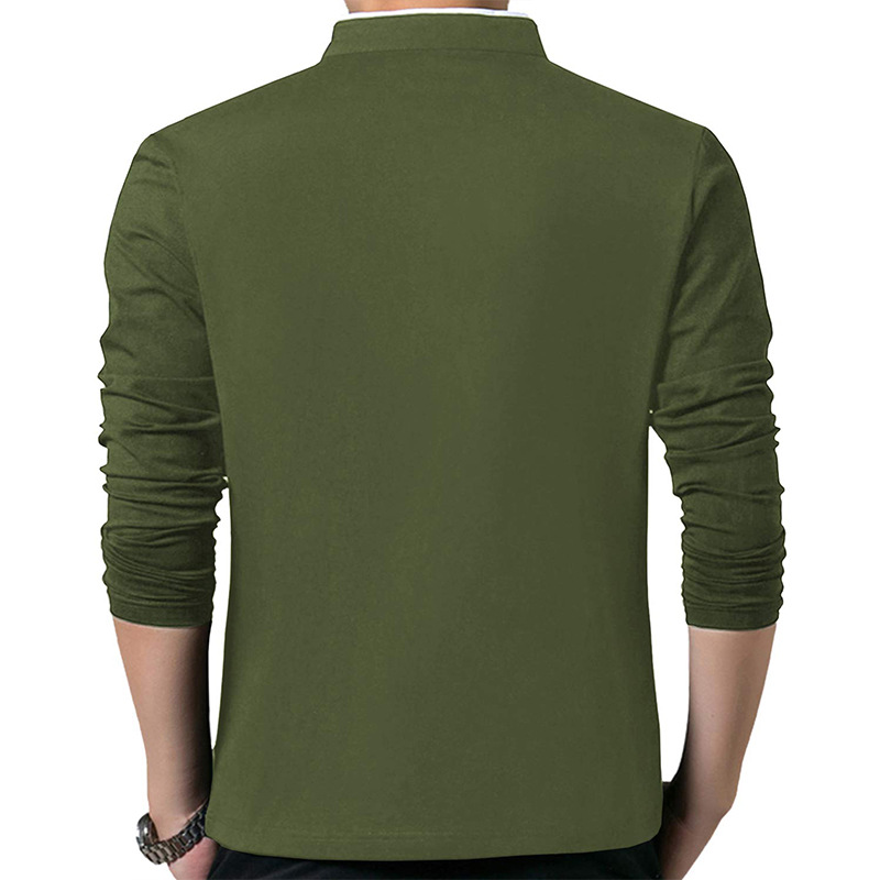 Solid Color Long Sleeve T-shirt 6