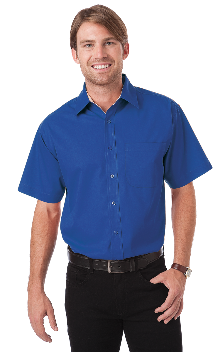 Men's Short-Sleeve Fine Line Twill Shirt 69