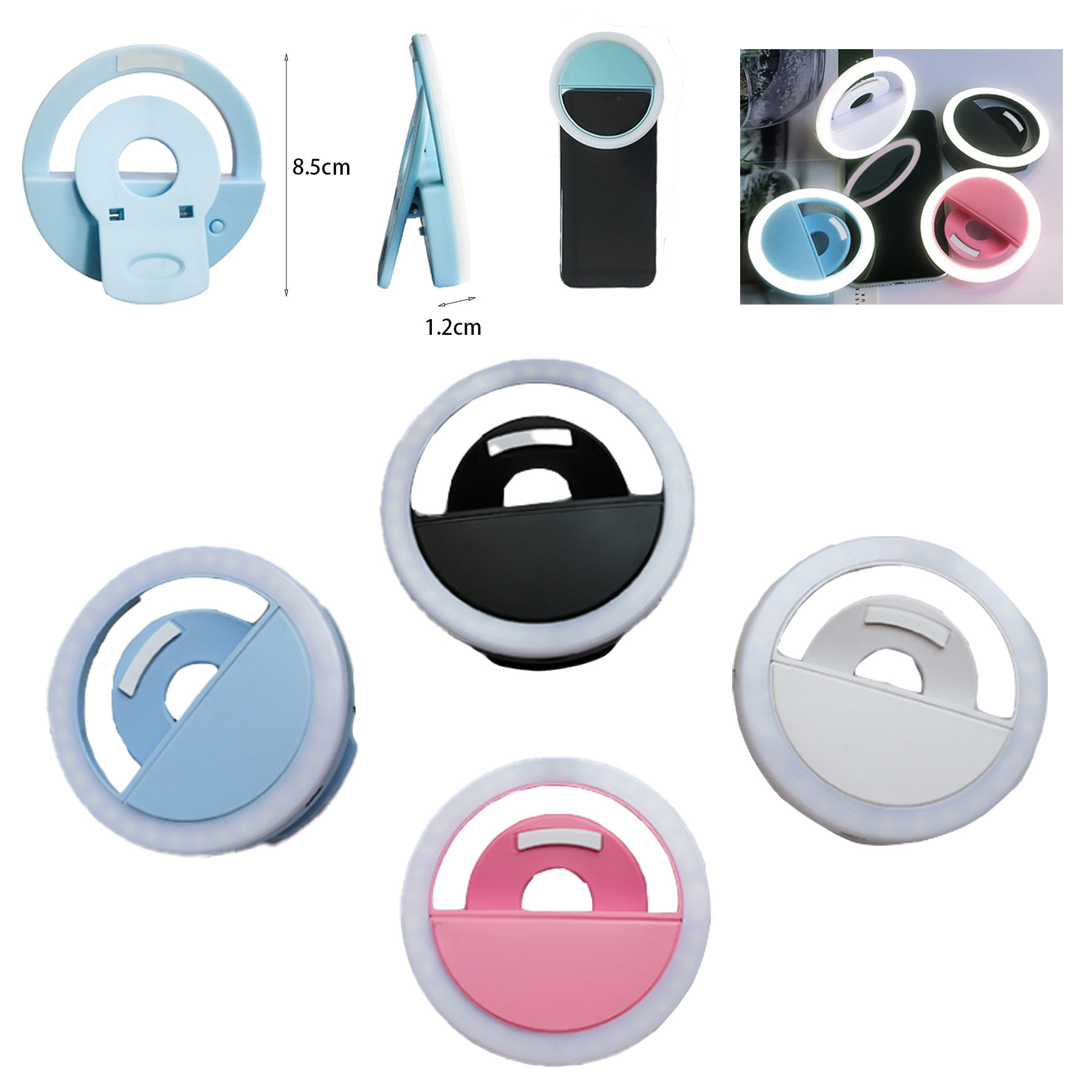 Clip On Selfie LED Ring Light 2