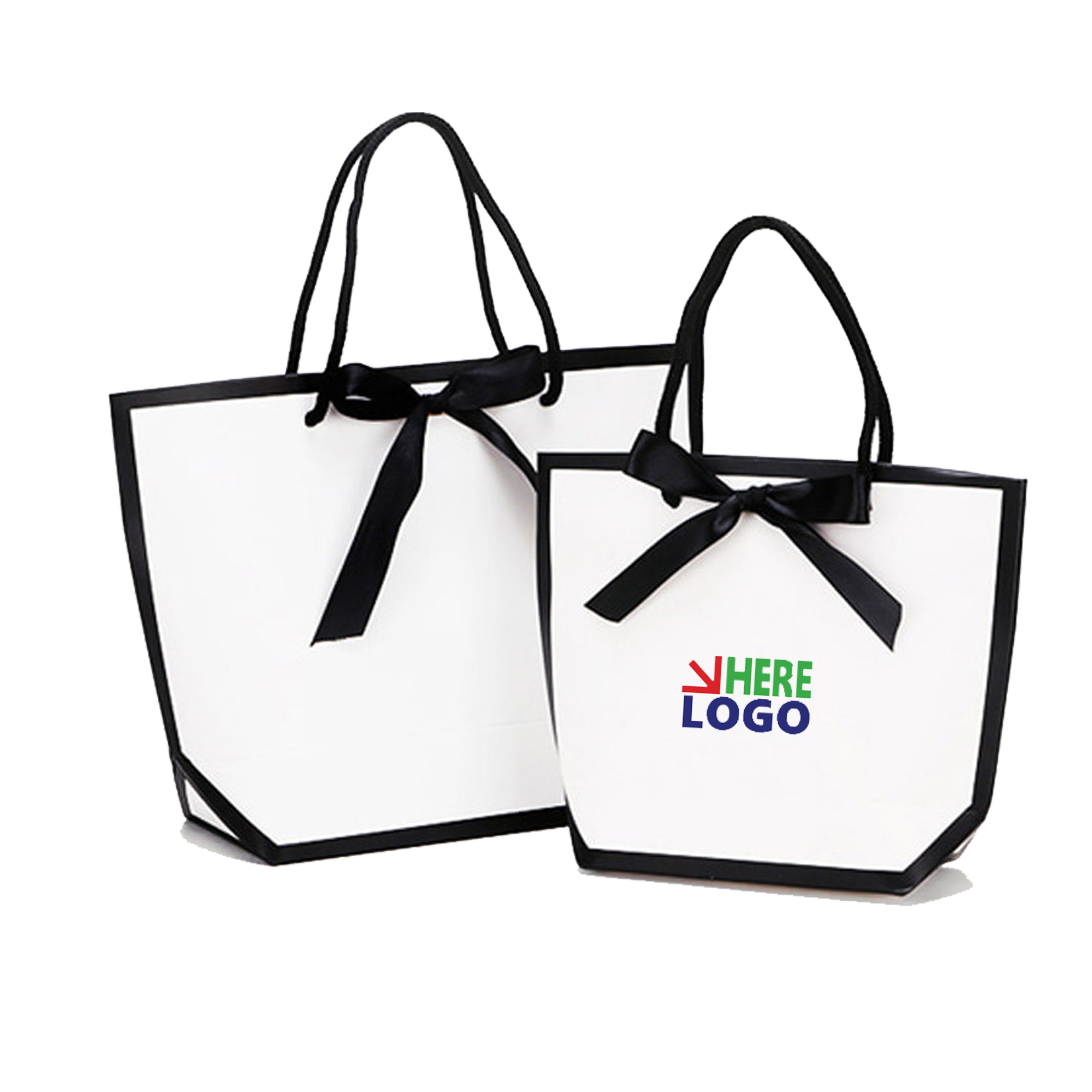 Elegant Ribbon Handle Paper Gift Bag 1
