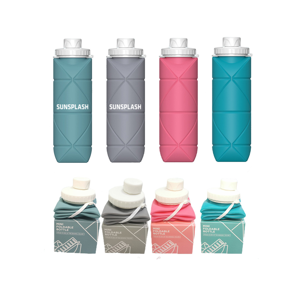 600ml Silicone Collapsible Water Bottle 1