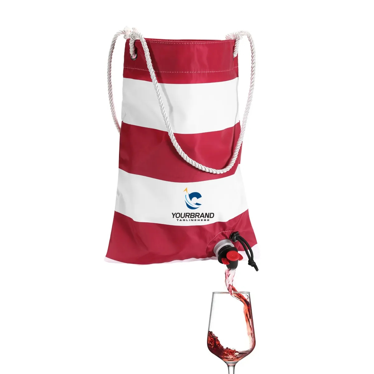 Christmas Insulated Red Wine Beach Bag 2