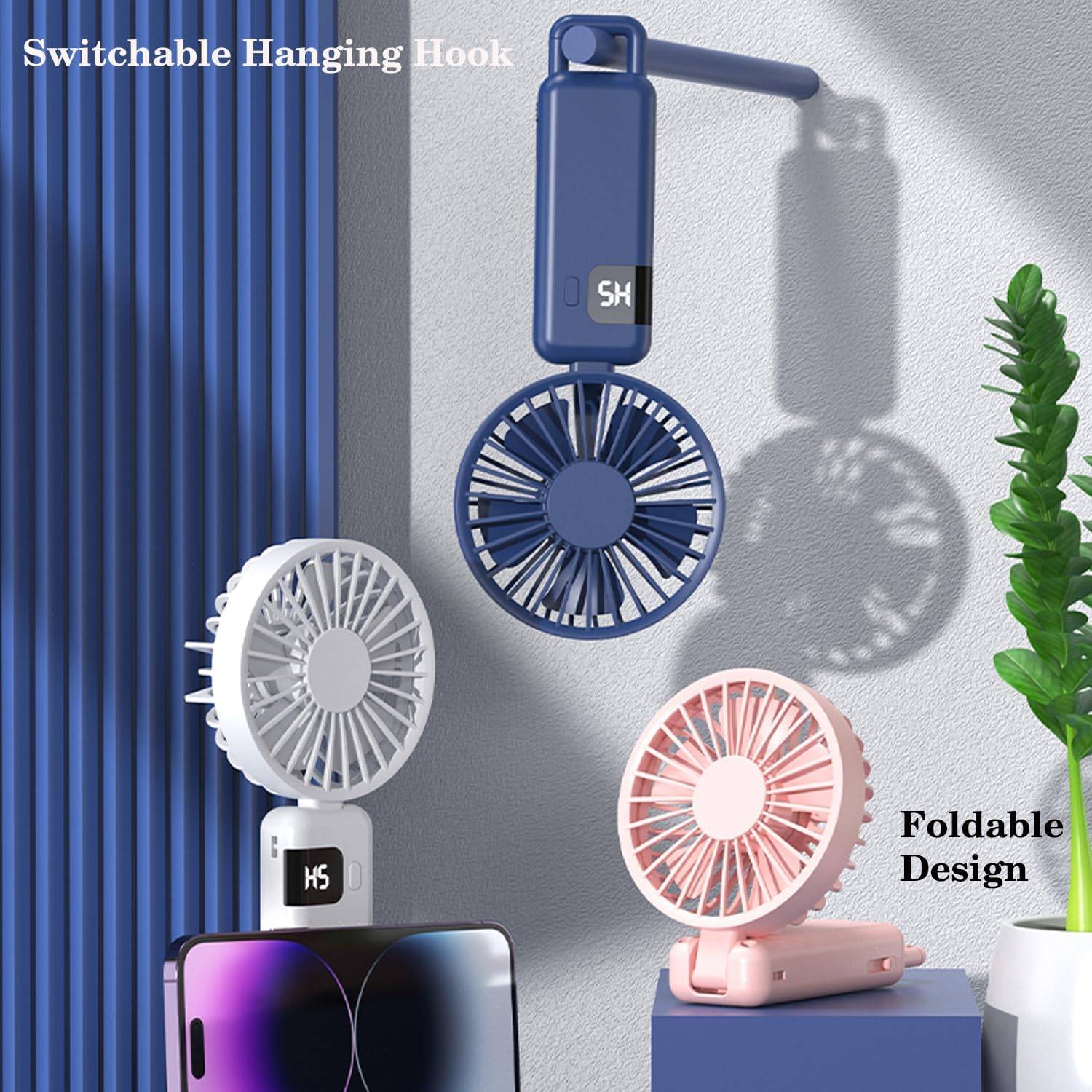 Portable Mini Fan with LED Display 6