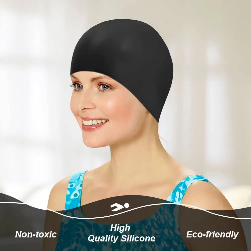 Swimming Caps for Long Hair Women, Cover Ears Adult Youths 11
