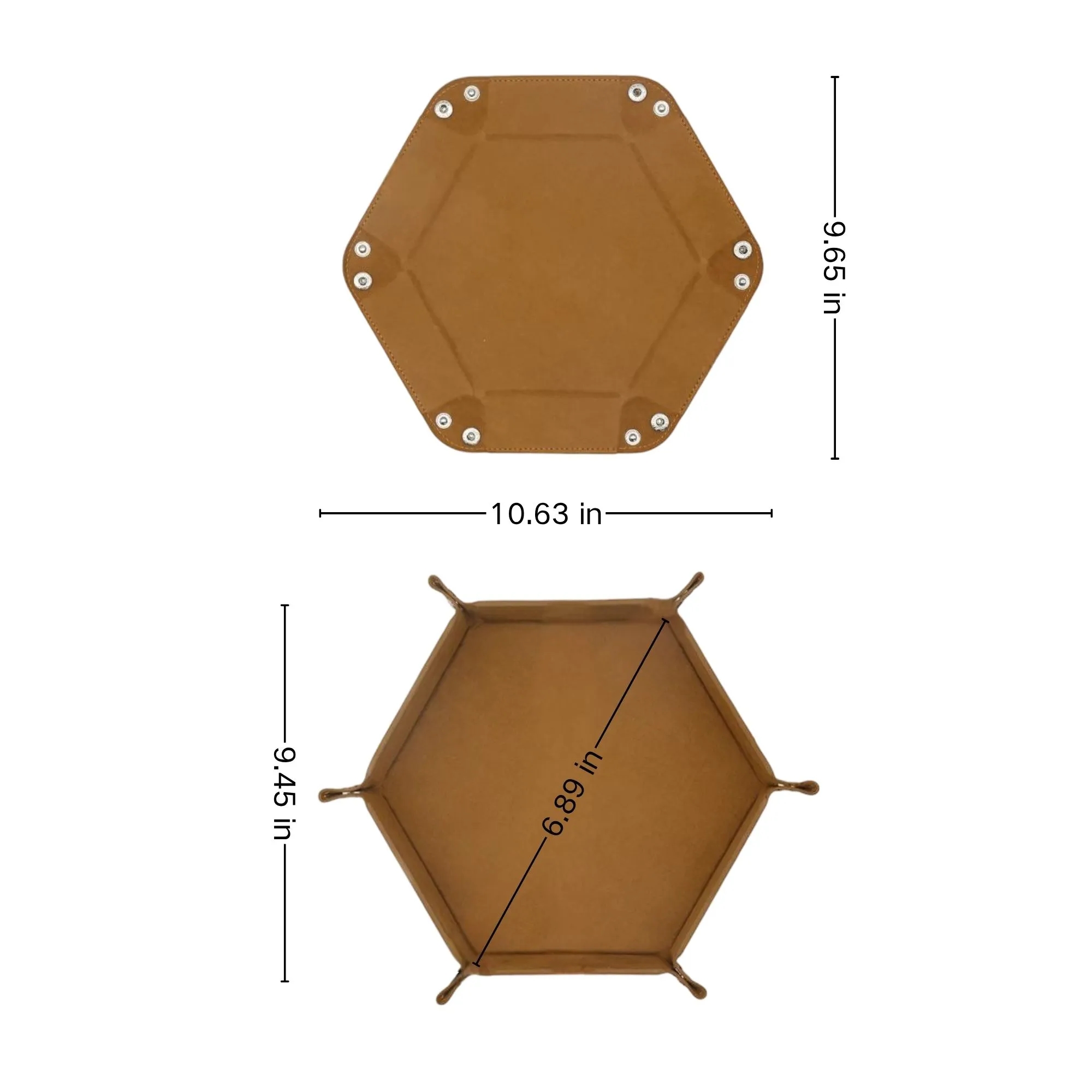 Leather Foldable Dice Rolling Tray 6