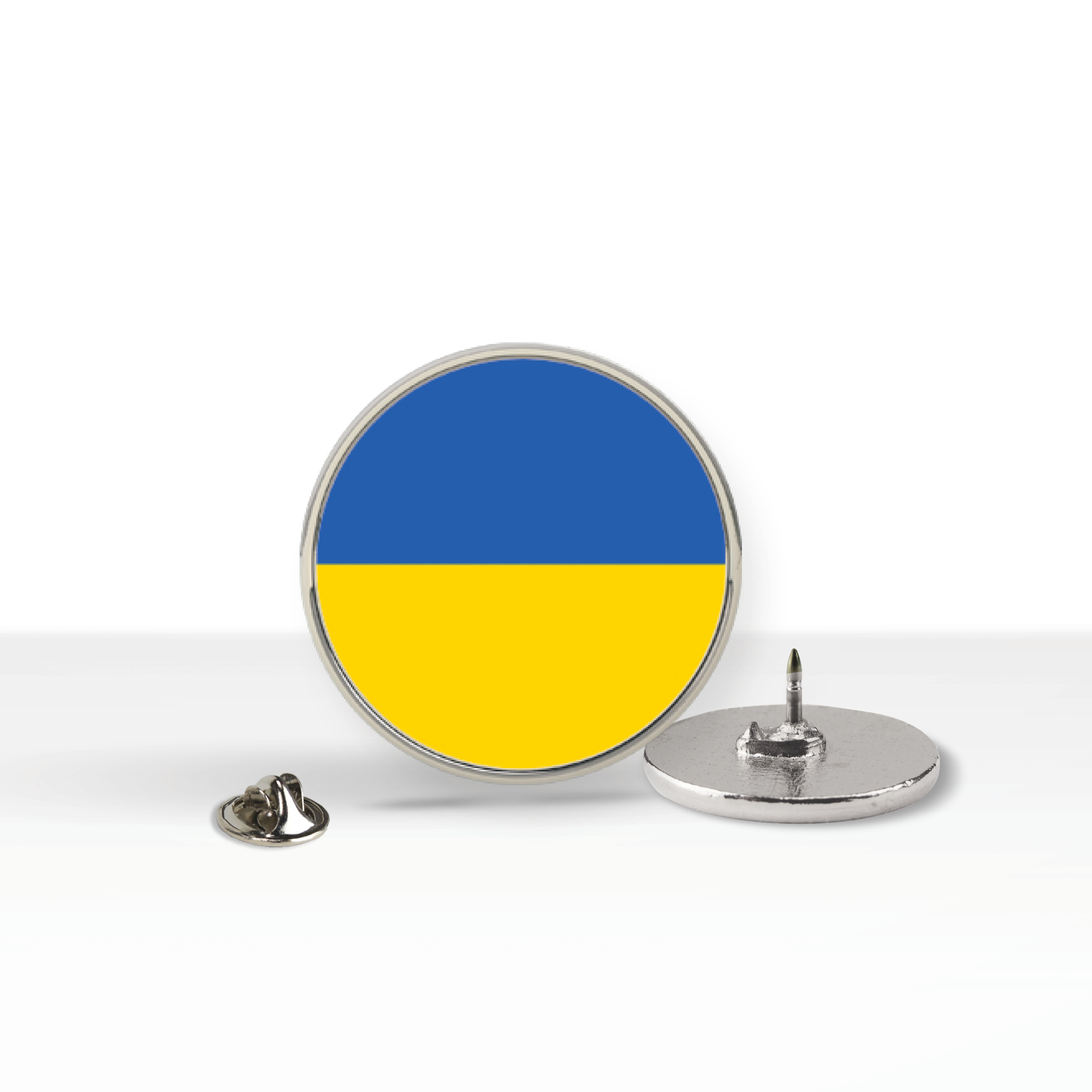 Support Ukraine Express Lapel Pin (0.875 in Circle) 1