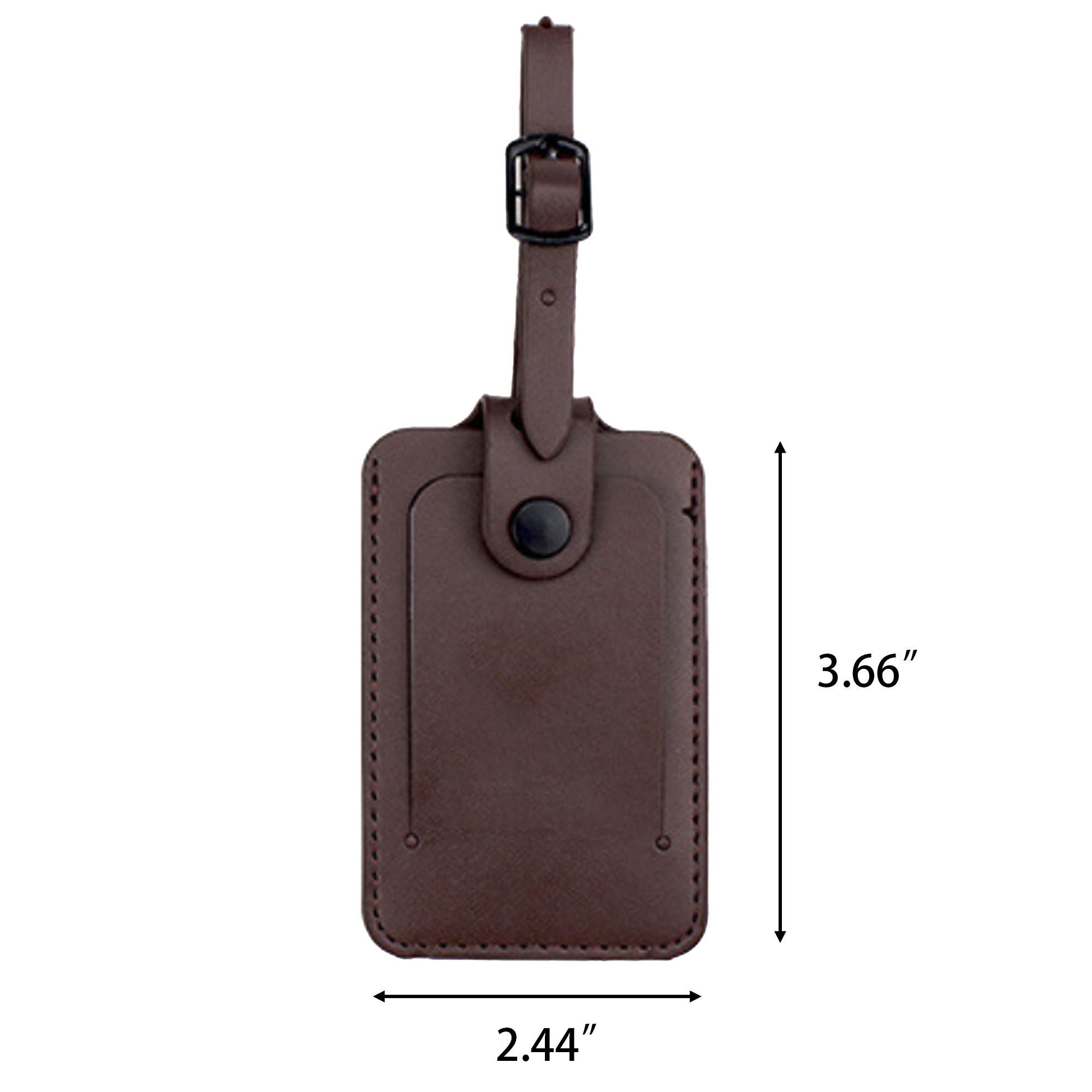 Custom PU Snap-Closure Luggage Tag 3
