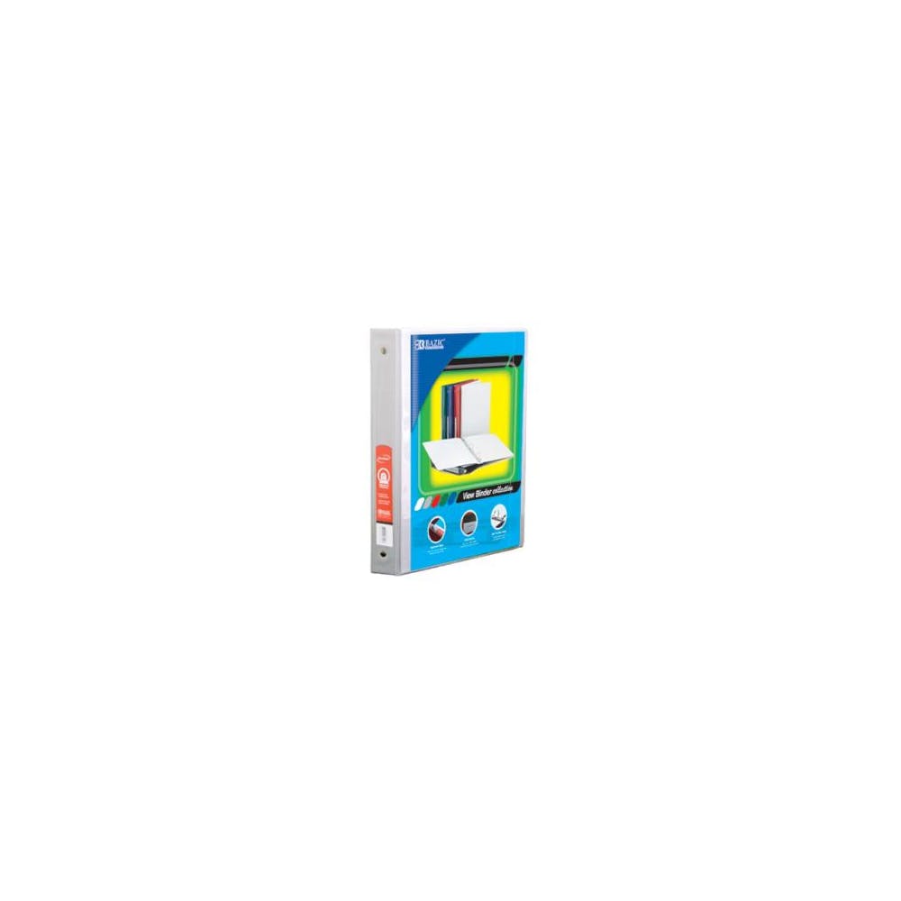 0.5" 3-Ring View Binder - White 2 Pockets 1