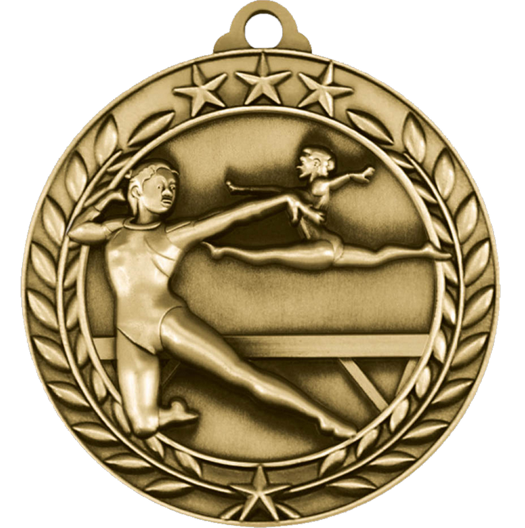 Stock Small Academic & Sports Laurel Medals: Women's Gymnastics 1