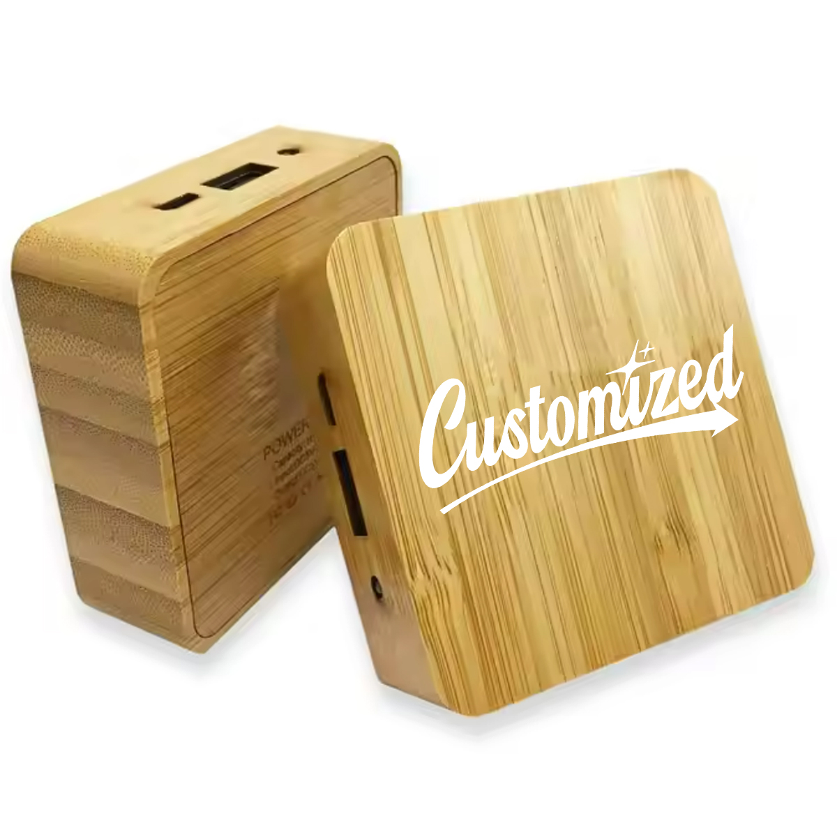 Eco-Friendly Bamboo Power Bank with USB Port 3