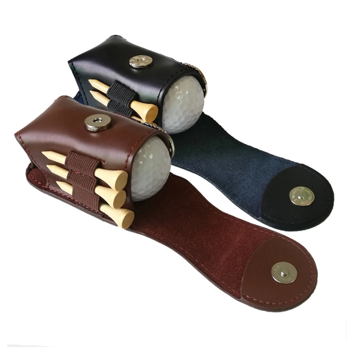 Leather Golf Ball Accessory Set 3