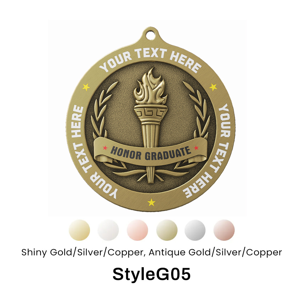 2" UV Printed Education Medals 13