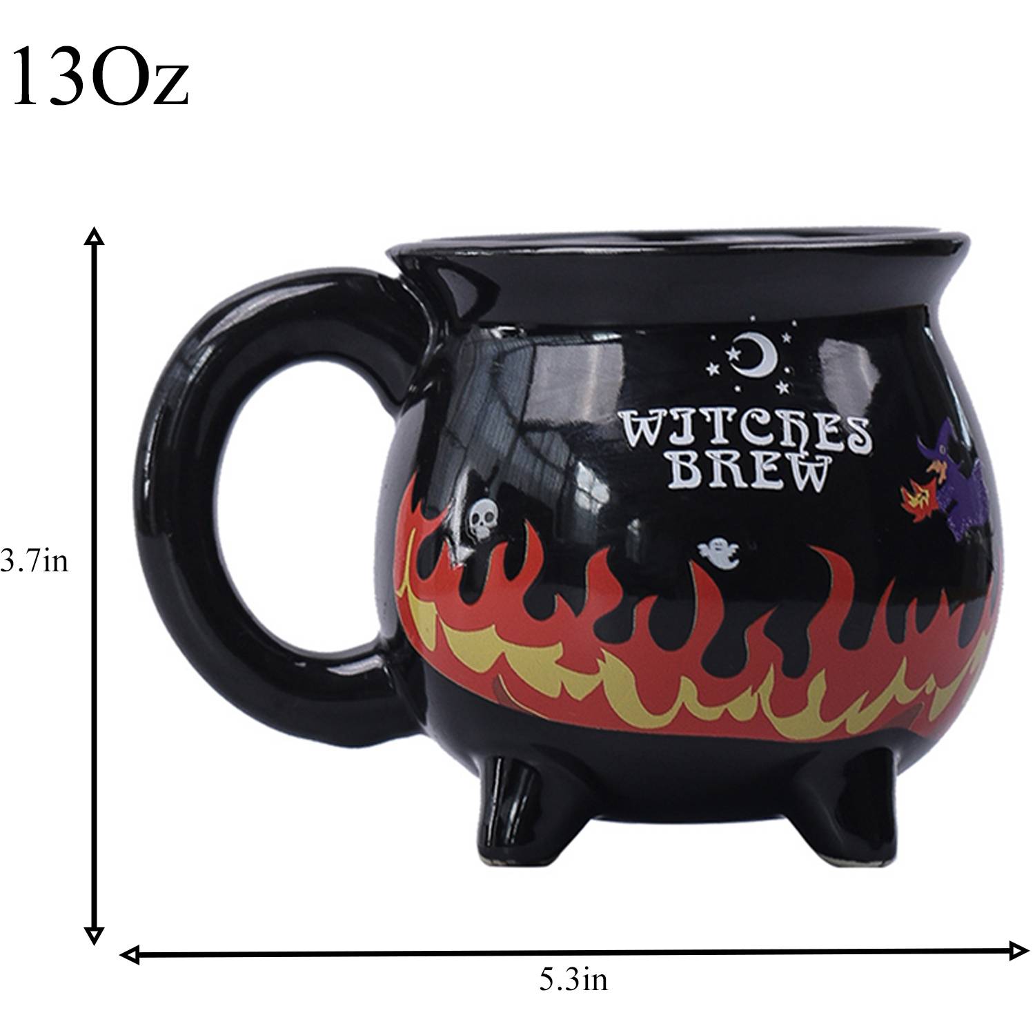 13oz Ceramic Witch Cauldron Mug – Halloween Coffee Cup 2