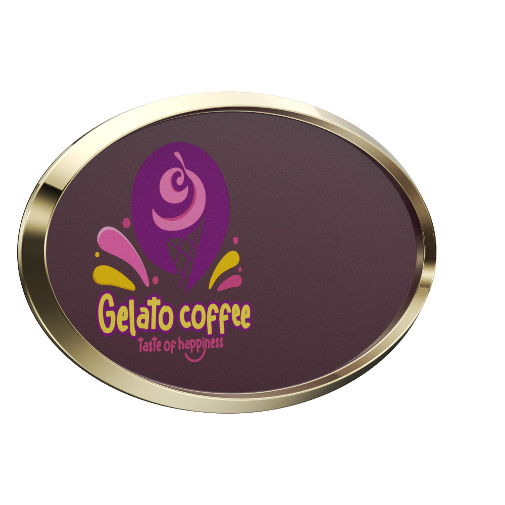 Express Vibraprint® 3" x 1-1/2" Oval Name Badge Holder 2