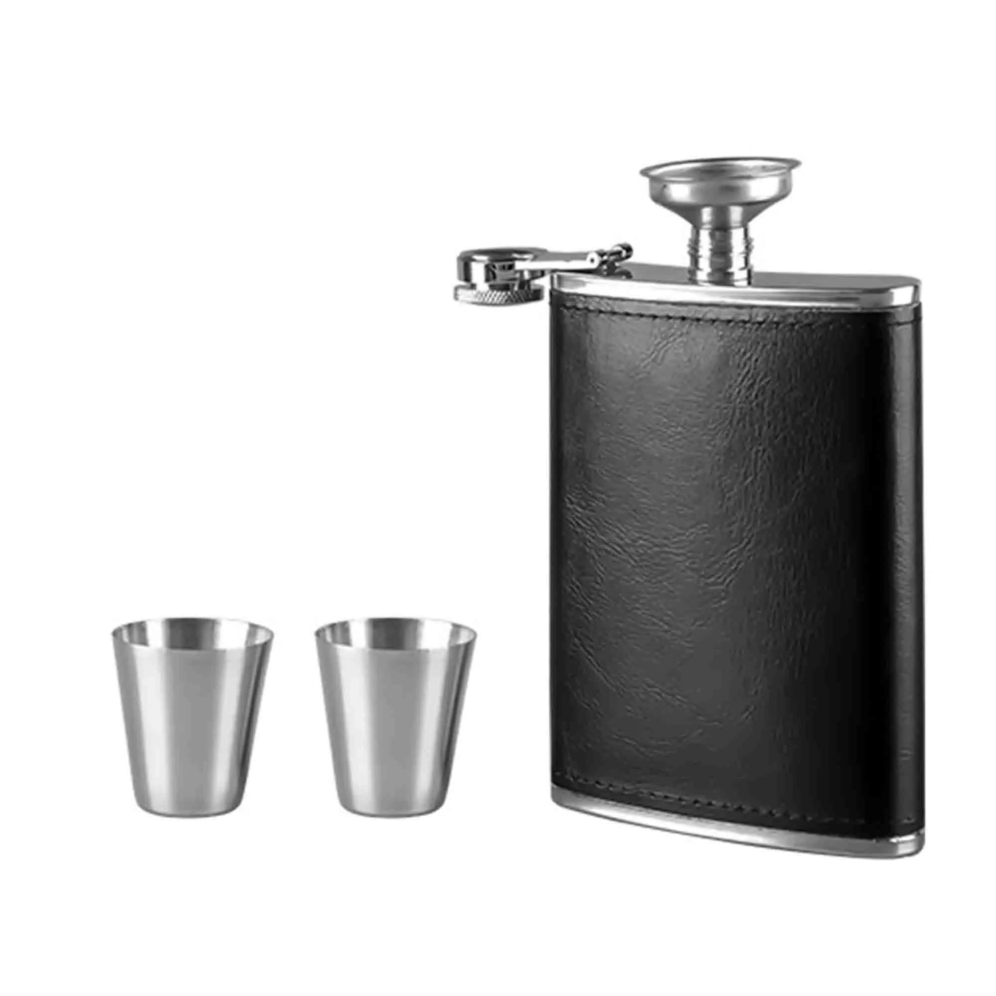 Stainless Steel Wine Pot Hip Flask Gift Set 2