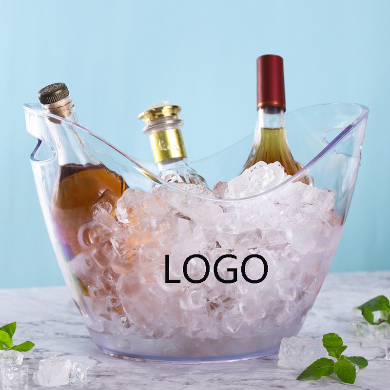 12L Plastic Oval Storage Tub Ice Bucket Cocktail Bottle Holder 6