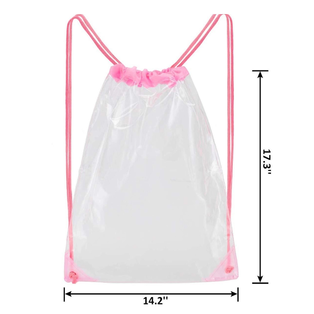 Clear Pvc Drawstring Backpack For Stadiums Travel 9