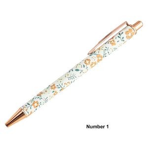 Metal Ballpoint Pen With Flower Pattern 10