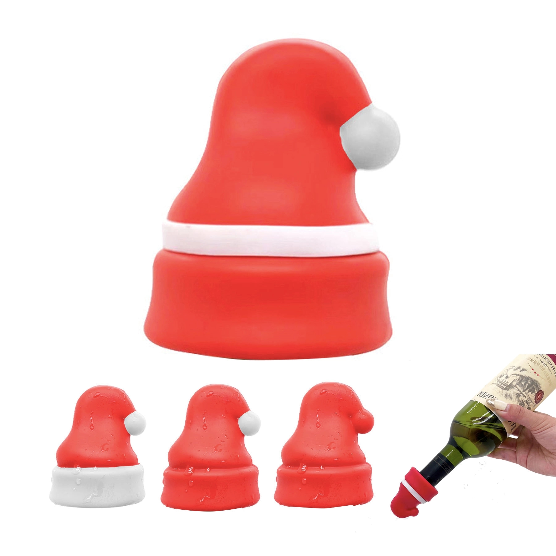 Christmas Cap Wine Cork 2