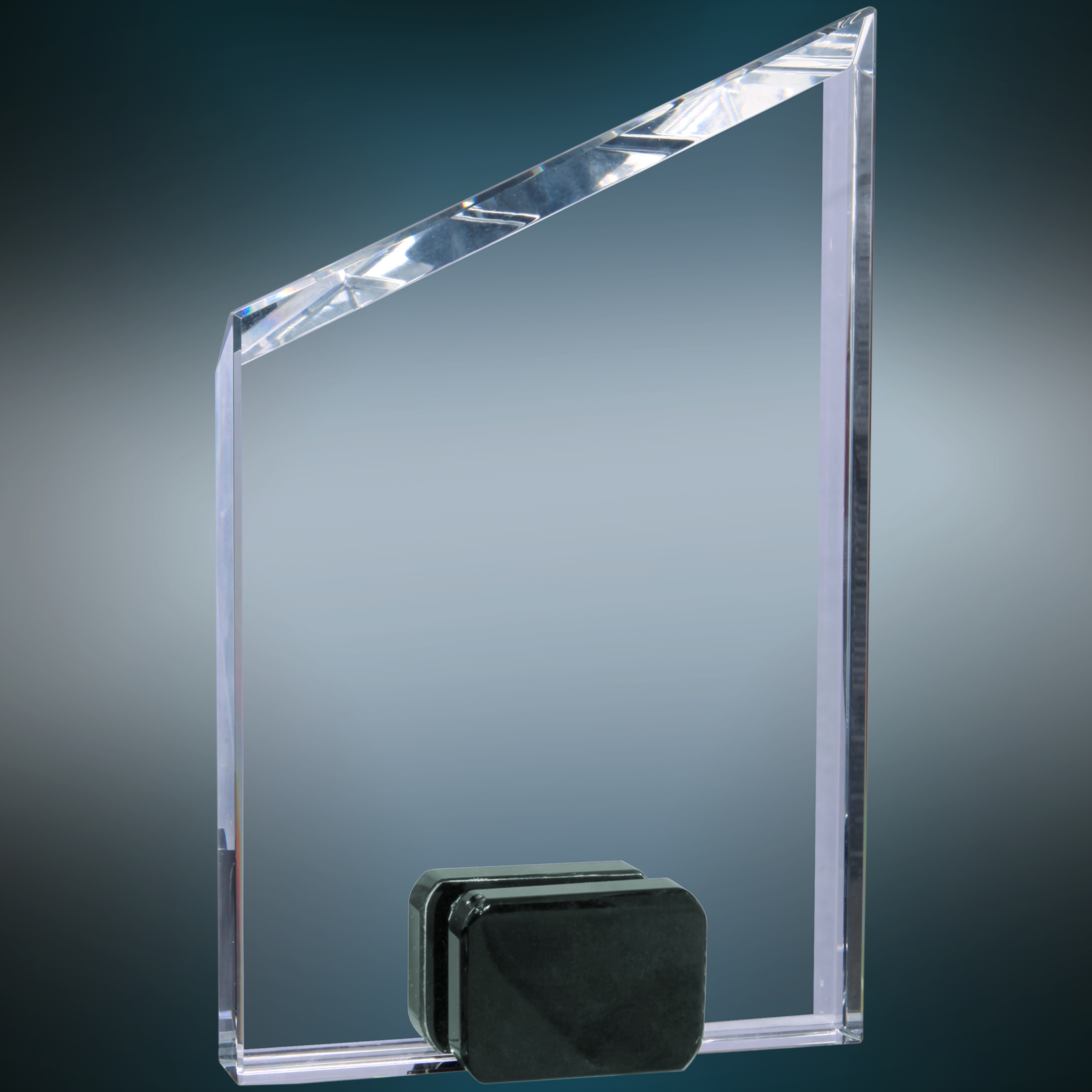 8" Crystal Peak Award with Black Crystal Base 3