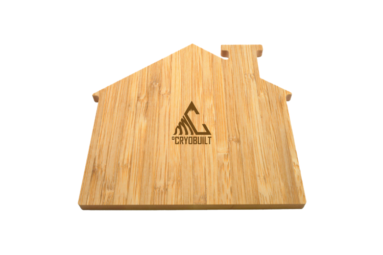14" House Shape Bamboo Cutting Board 2