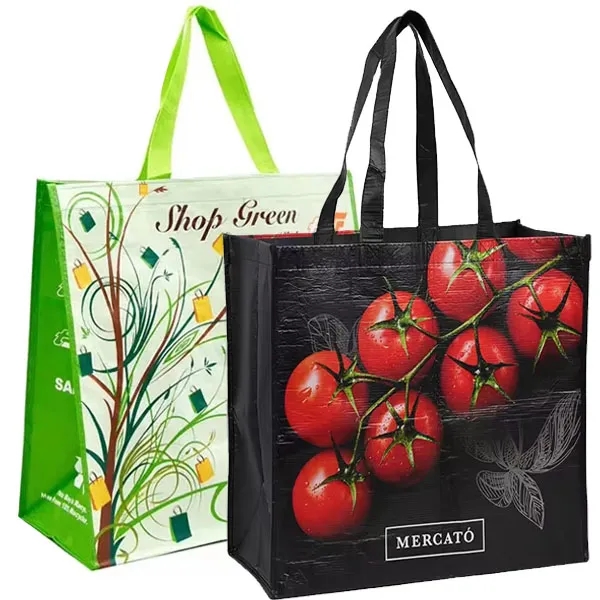 Promotional 100% RPET Laminated Grocery Tote Bags 1