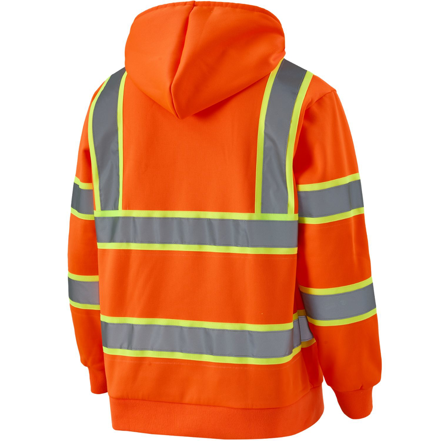 Class 3 Two Tone Double Band 2" Reflective Tape Safety Hoodie 3