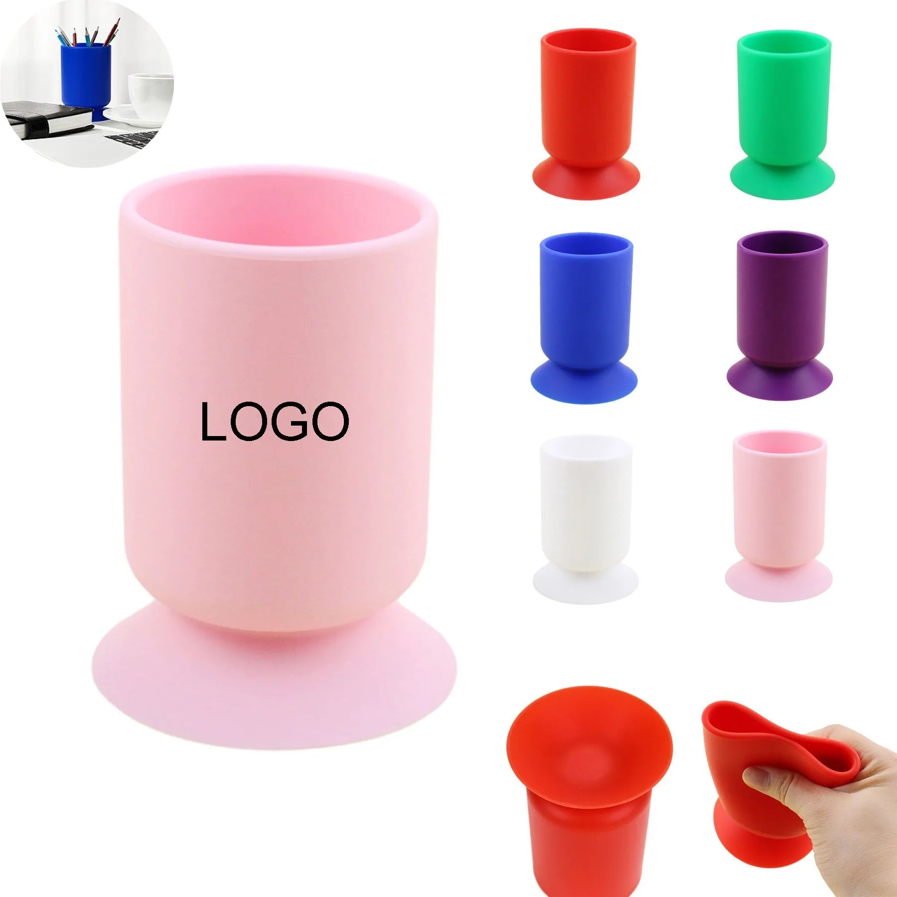 Silicone Suction Cup Pen Holder 8