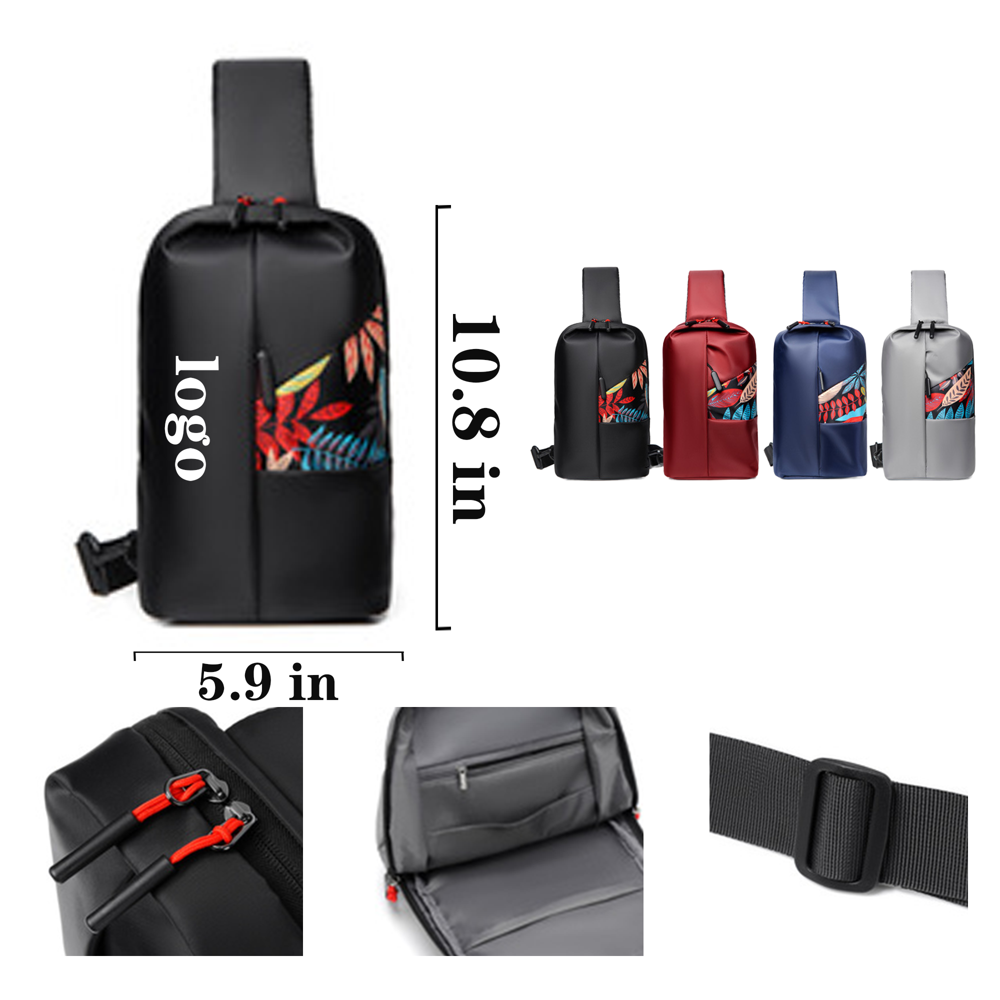 MOQ 30 Customizable Outdoor Single Shoulder Chest Bag In Full Color 2