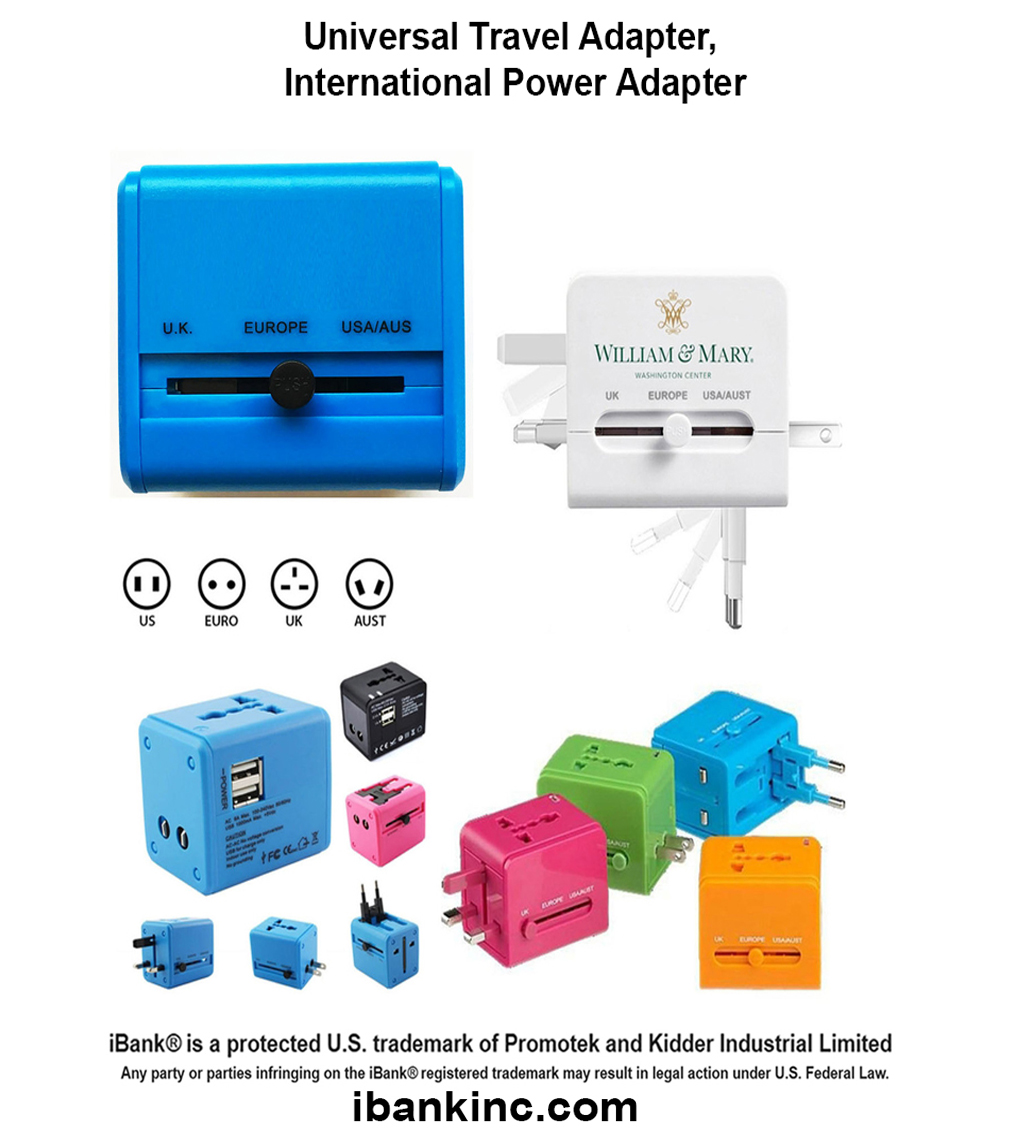 iBank ® Universal Travel Adapter, International Power Adapter 1