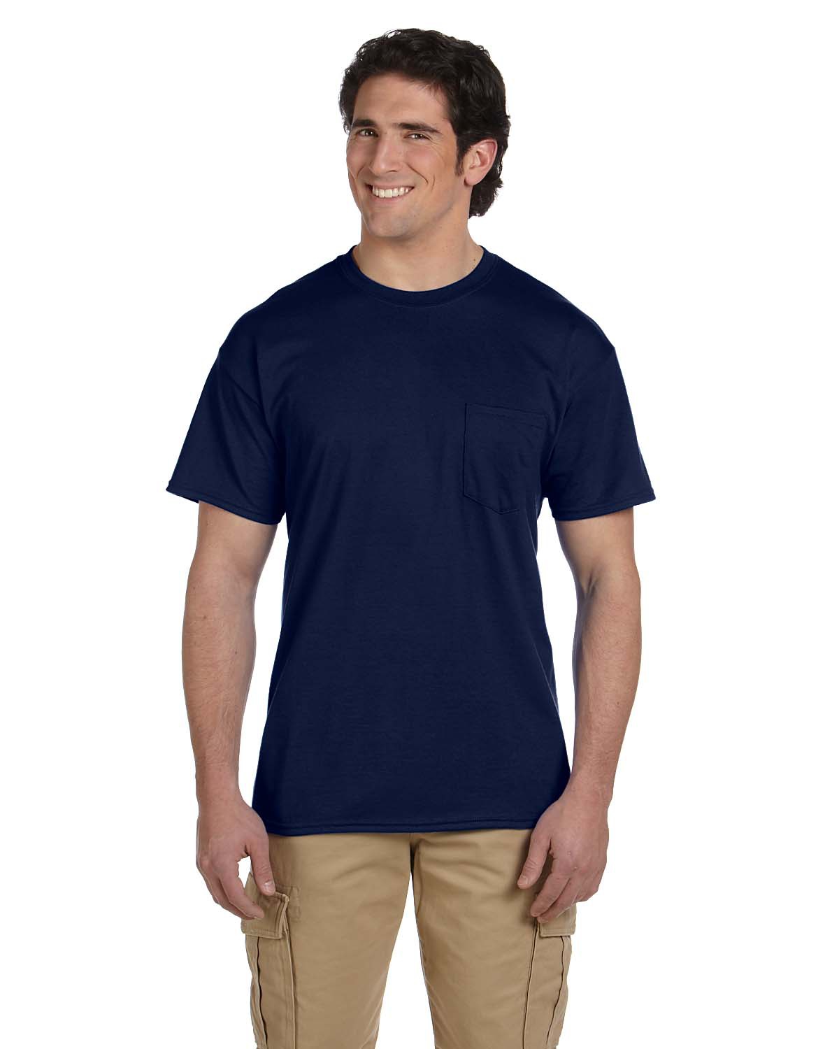 Color Medium Weight Poly-Cotton Pocket Tee