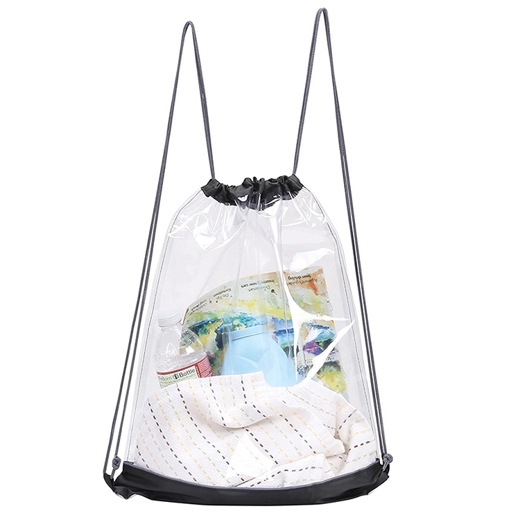 Promotional Clear Plastic Drawstring Bag 4