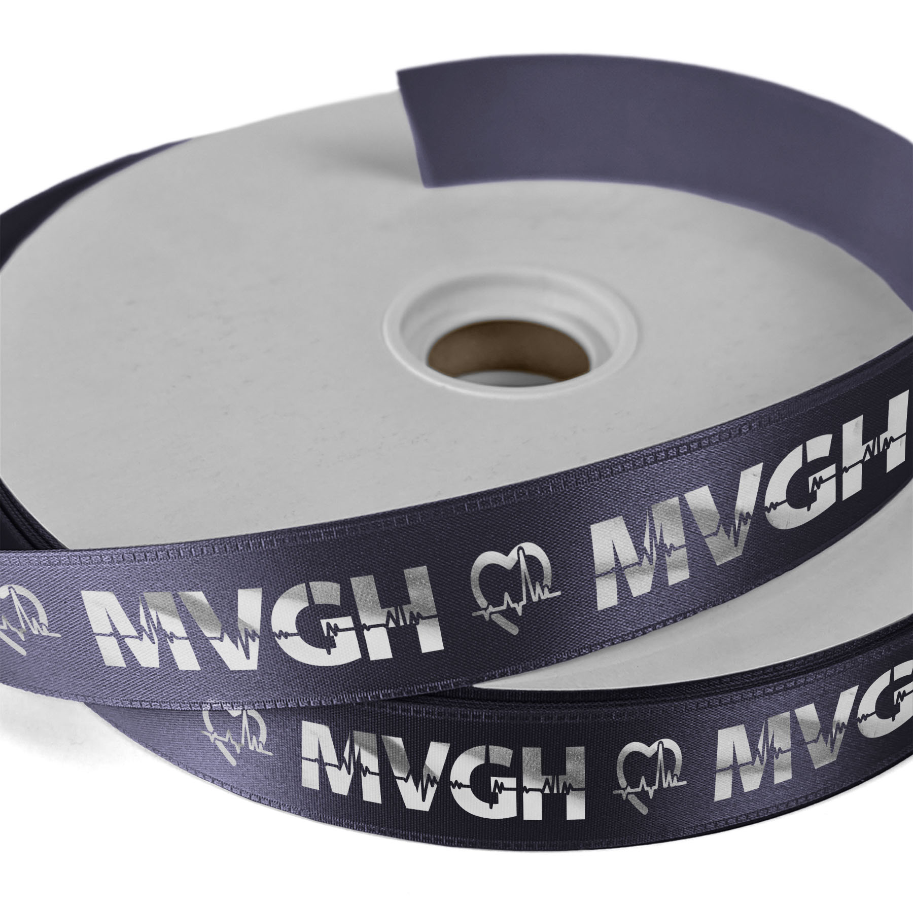 1" Badge Satin Ribbon - 100yd Roll - Foil Print 15