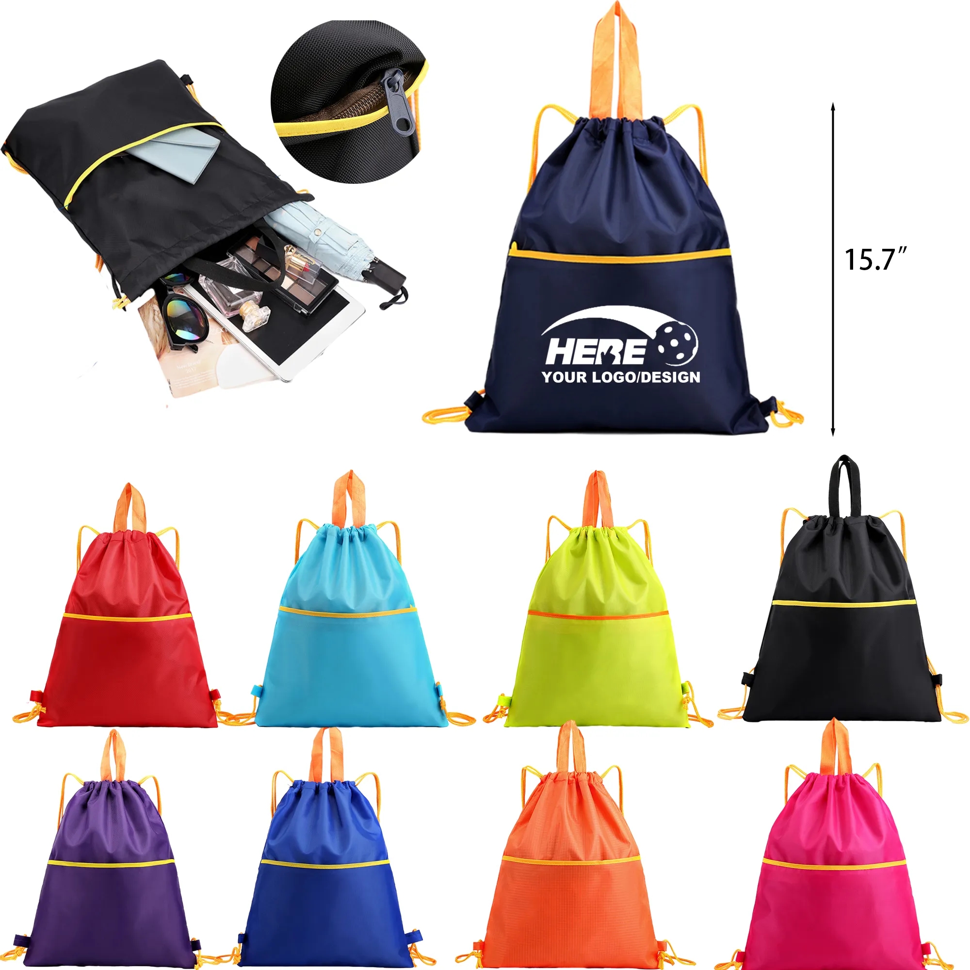 420D Waterproof Drawstring Backpack