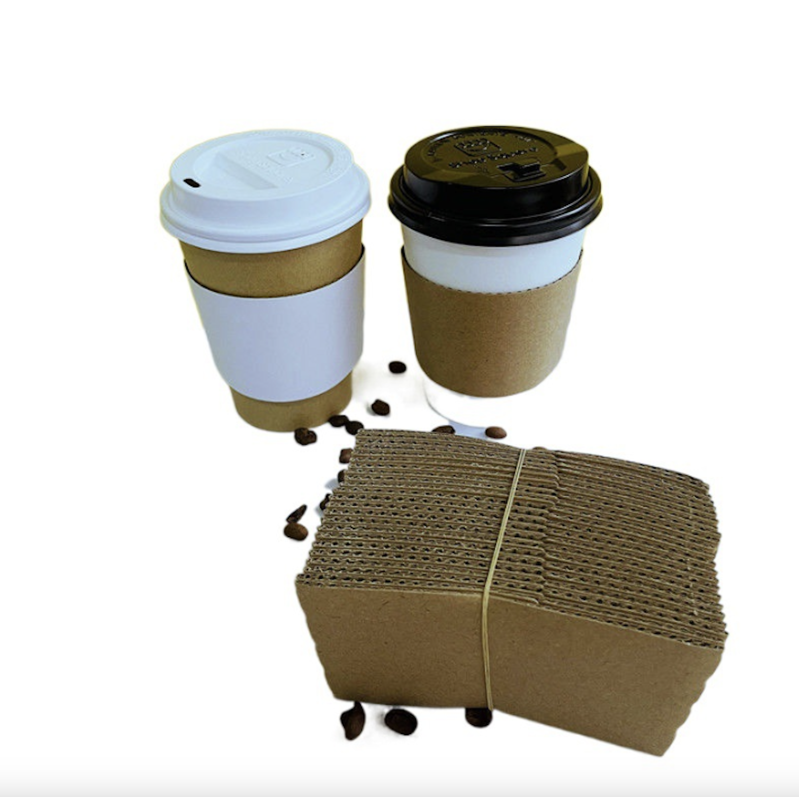 Coffee Cup Sleeves Disposable Double-wall Paper Hot Cold 1