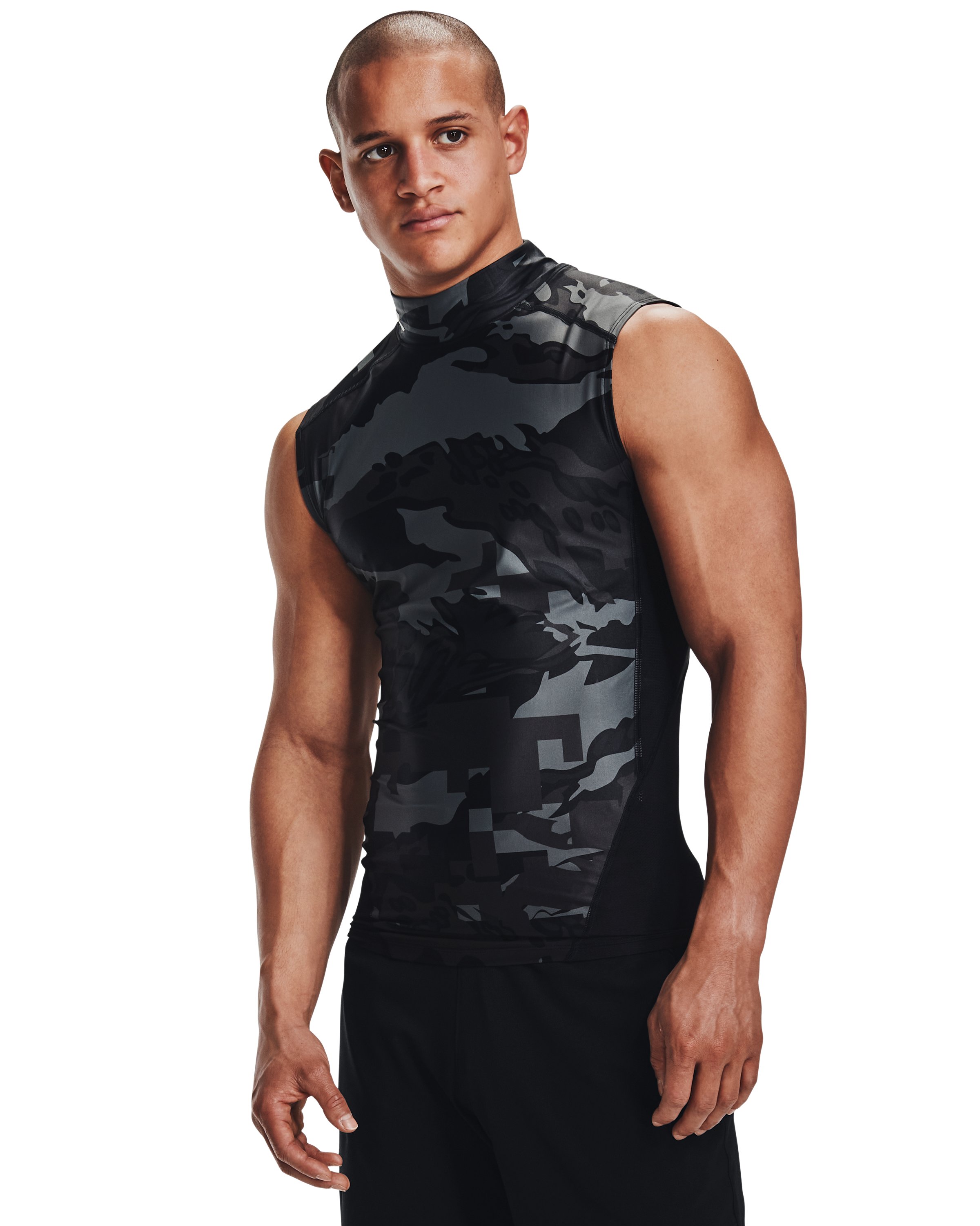 Men's UA Iso-Chill Compression Mock Printed Sleeveless 2