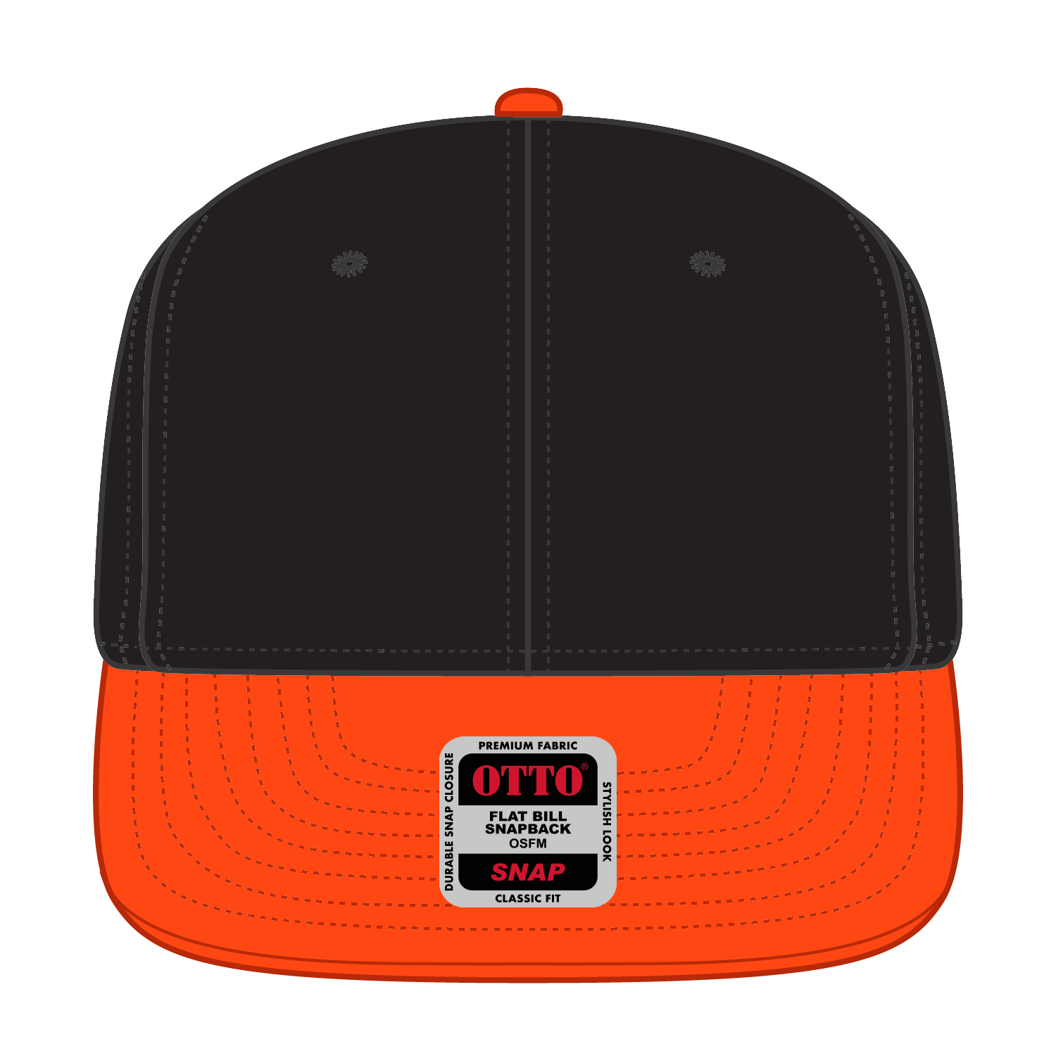 OTTO CAP® OTTO SNAP 6 Panel Pro Style Snapback Hat 45