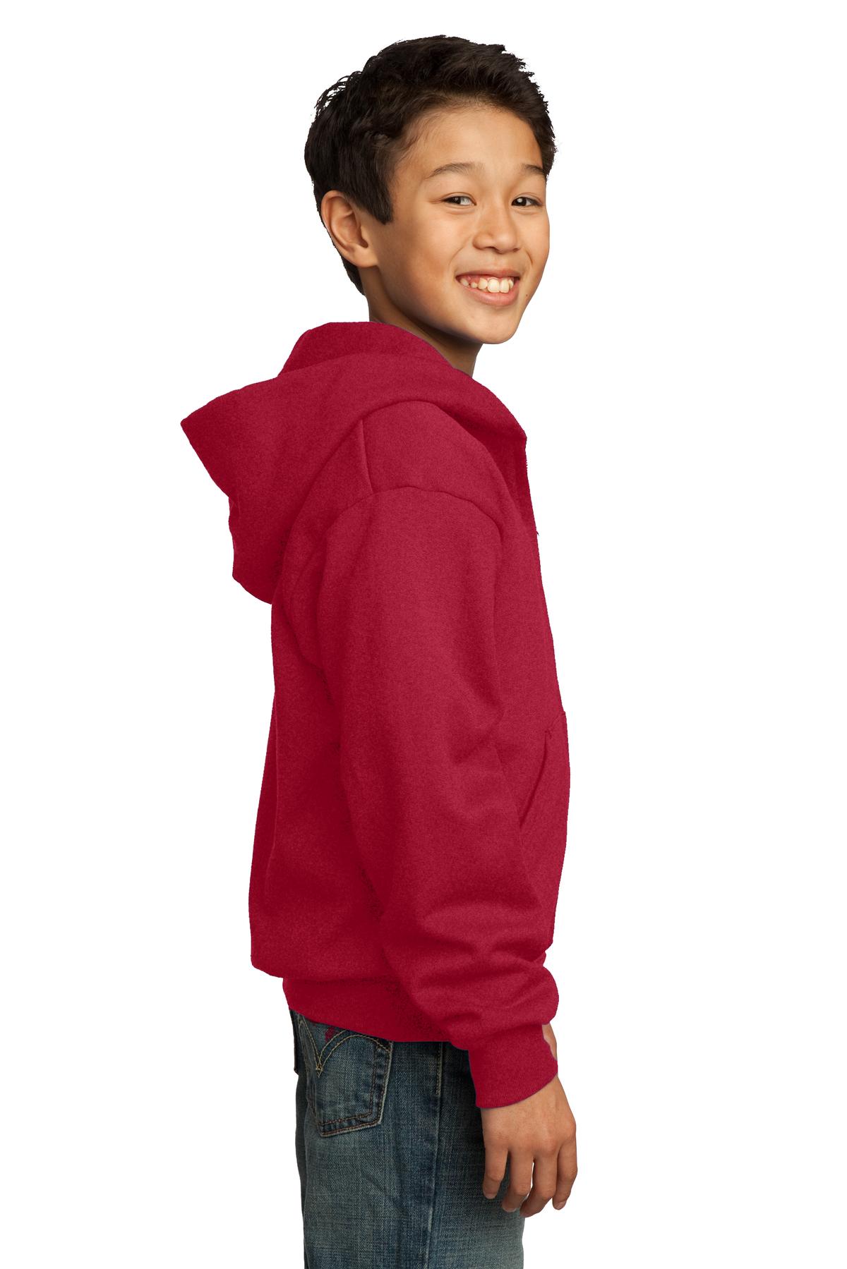 Port & Company® Youth Core Fleece Full-Zip Hooded Sweatshirt 66