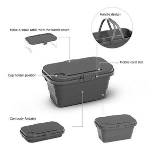 Folding Picnic Basket Multifunctional Bucket 3