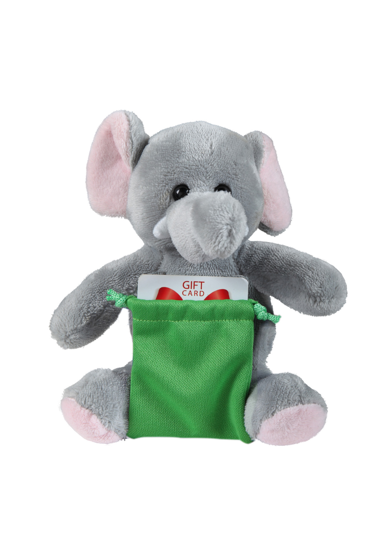 soft plush Elephant with gift card sack 3