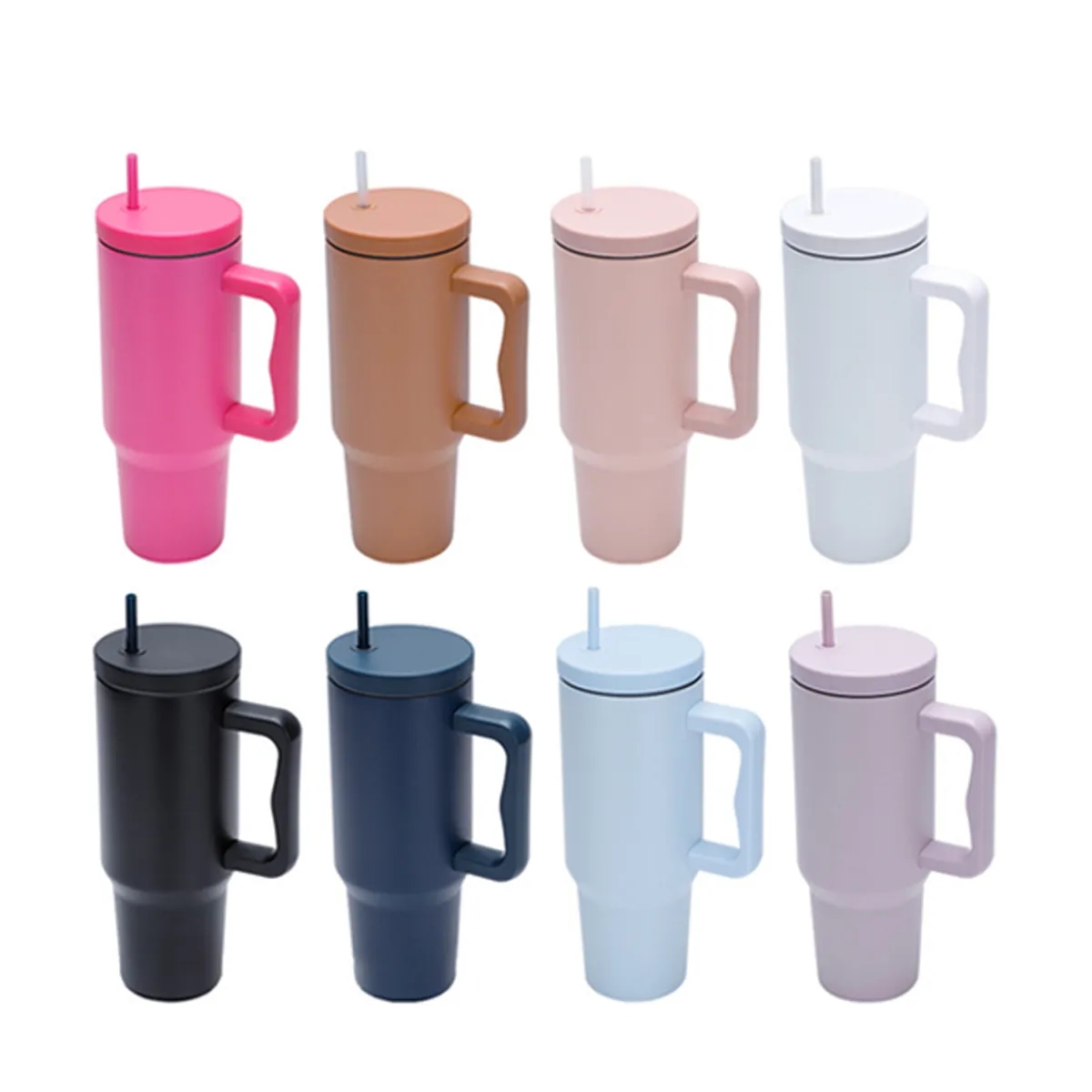 40 oz. Stainless Steel Tumbler with Handle and Straw Lid 6