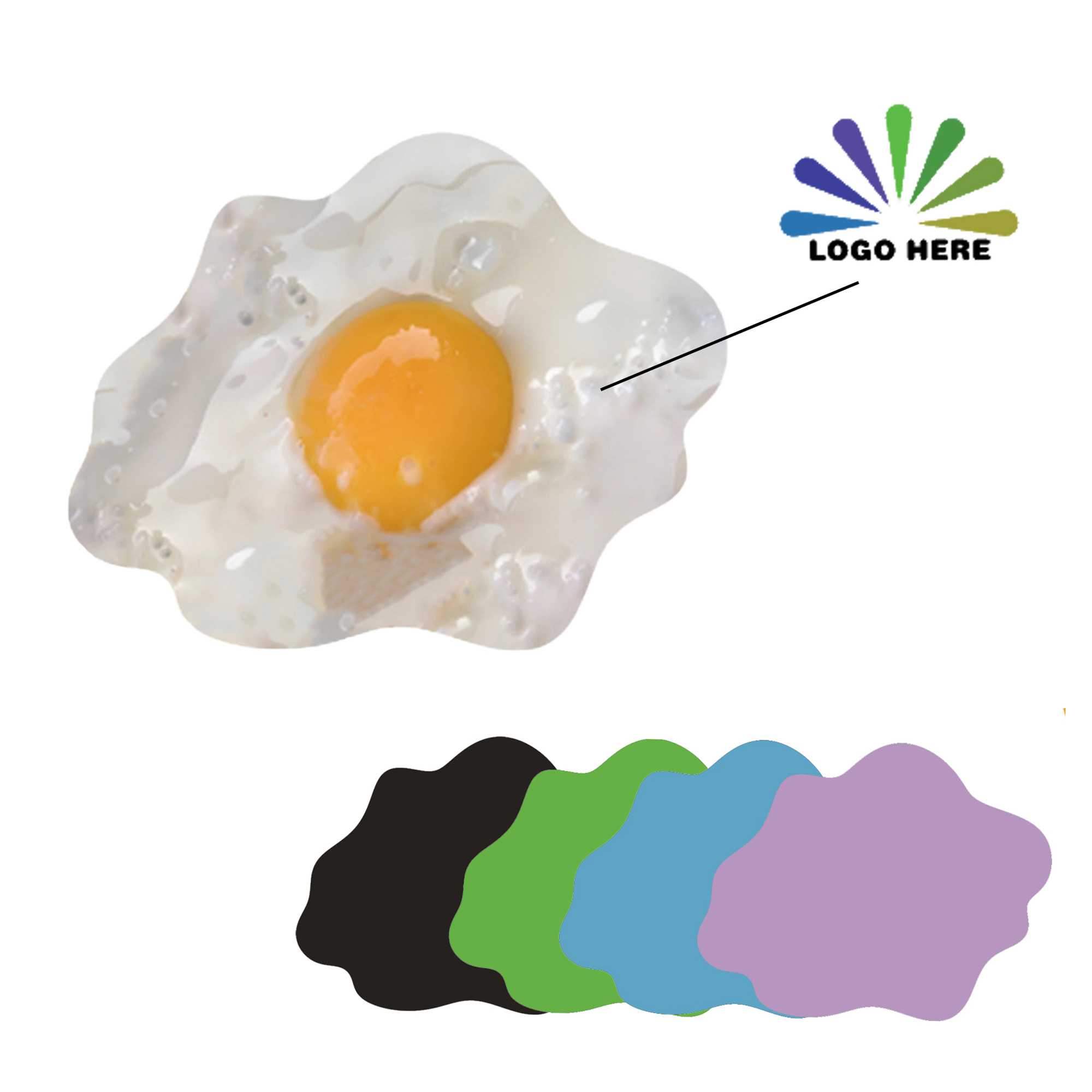 Custom Full-Color Wave-Shaped Silicone Coasters 2