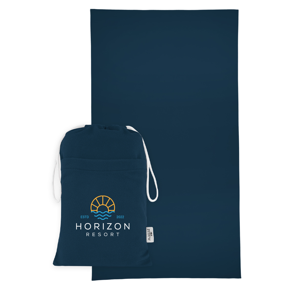 Sand-Free rPET Beach Towel With Pouch 29