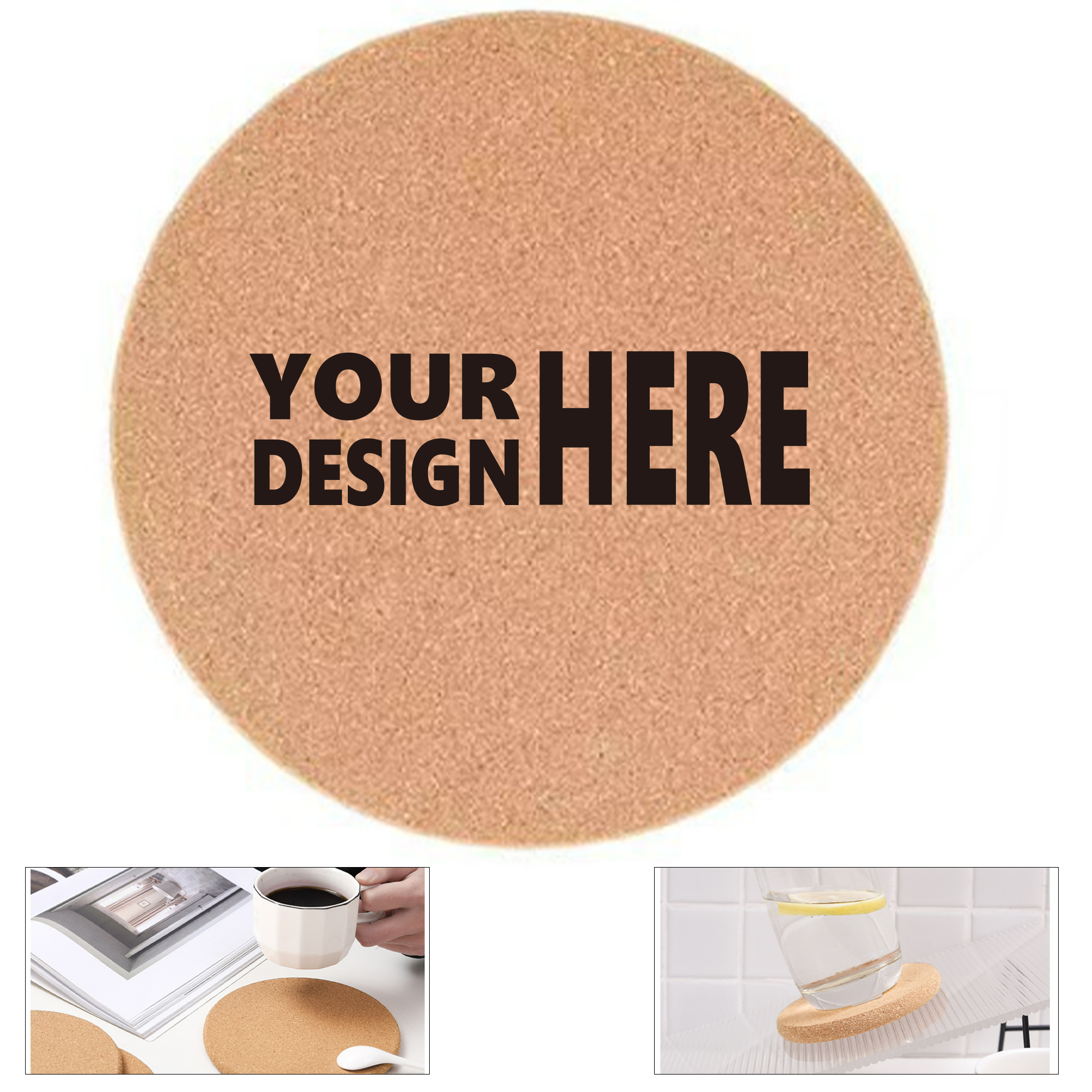 Round-Shaped Cork Coaster for Cups 2