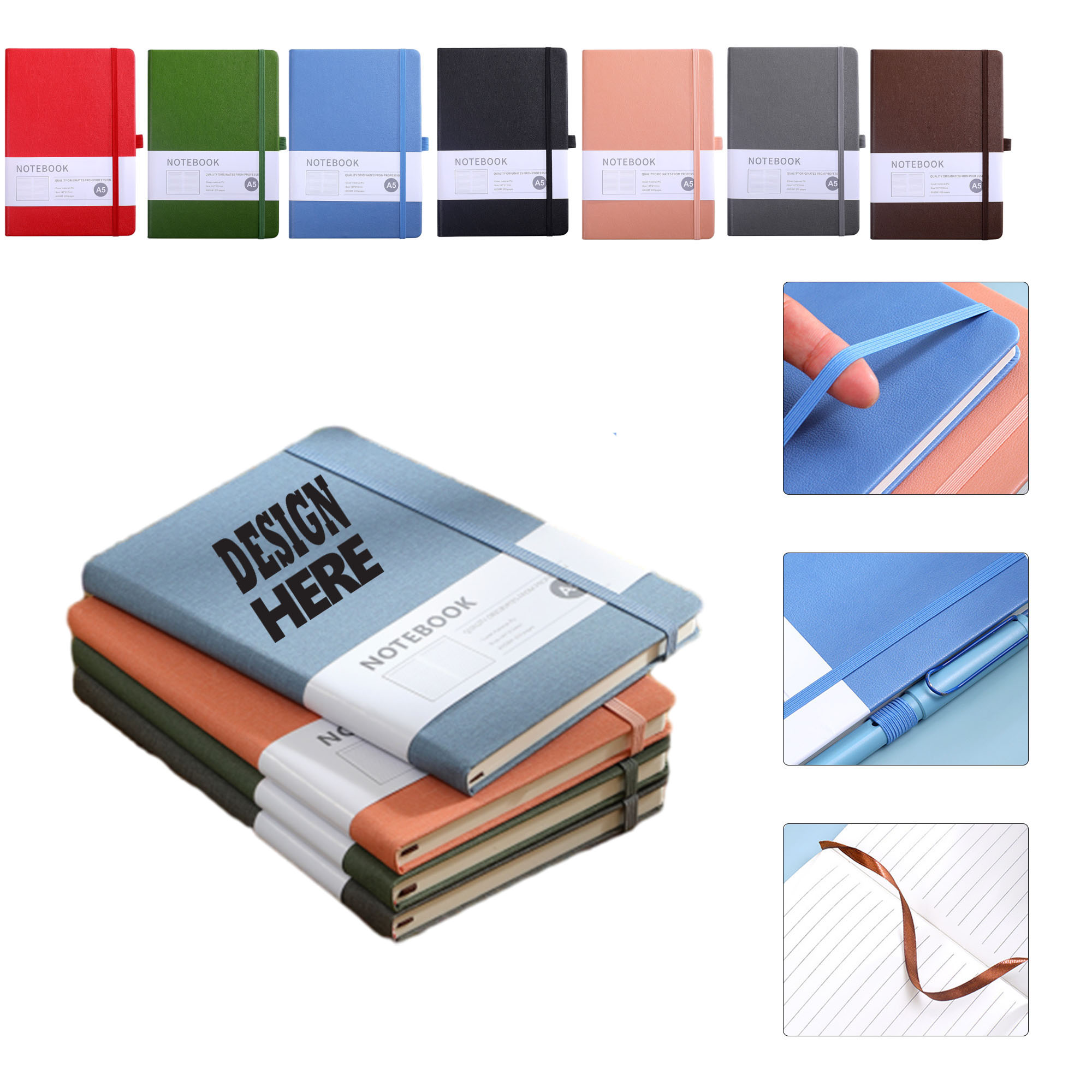 Multi Colored PU Cover A5 Notebook 2