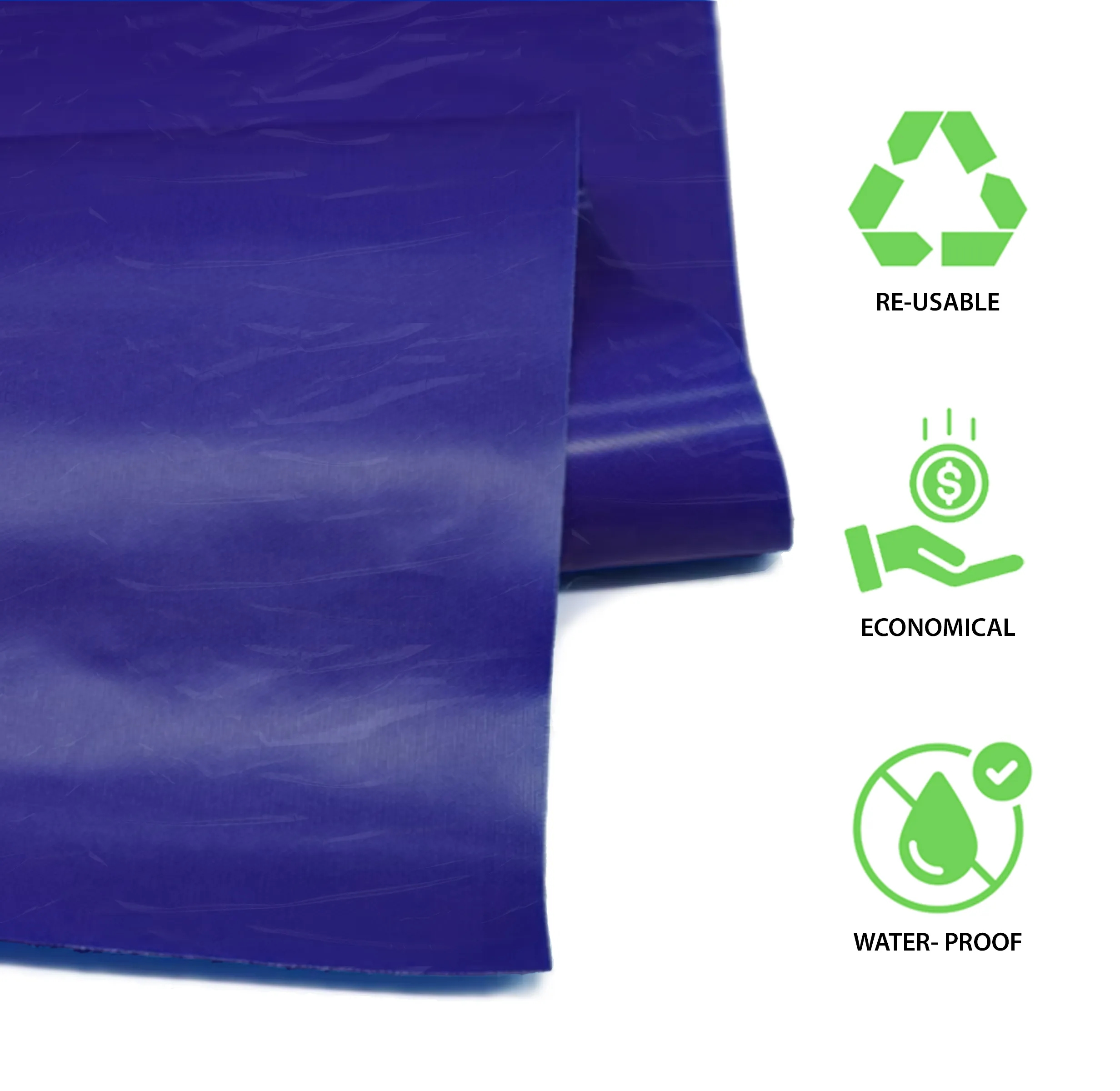 8' Disposable plastic table covers - front panel, full color 4