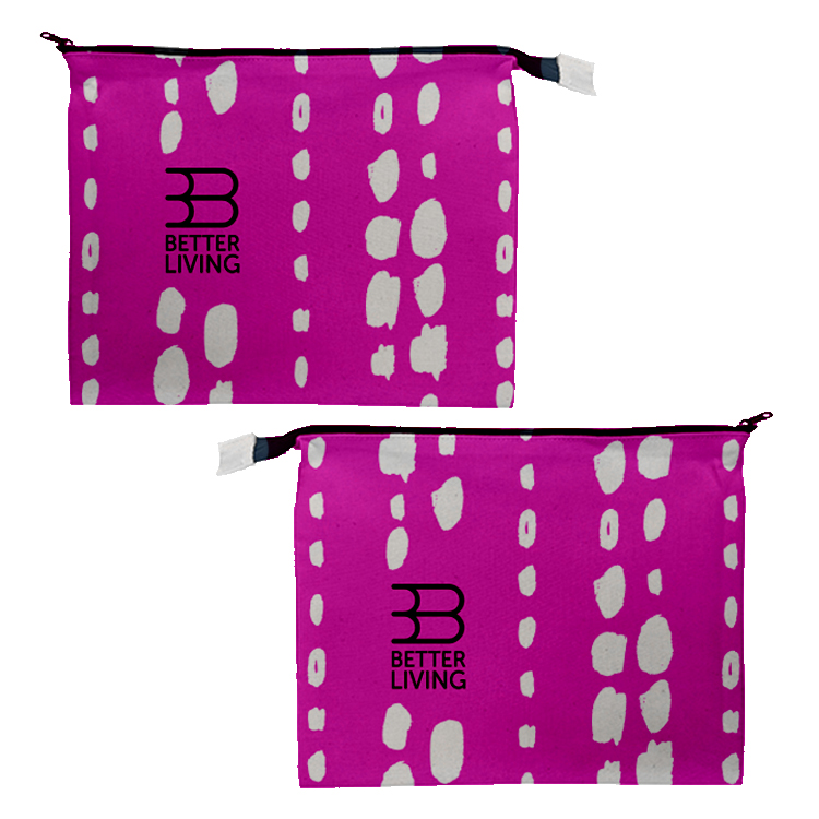 Vibrant Cotton Zippered Pouch 7